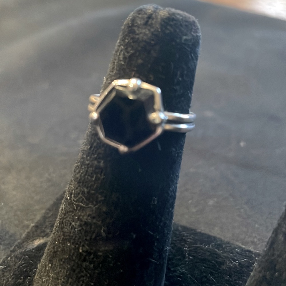 Silpada R3263 Black Agate Sterling Silver ring